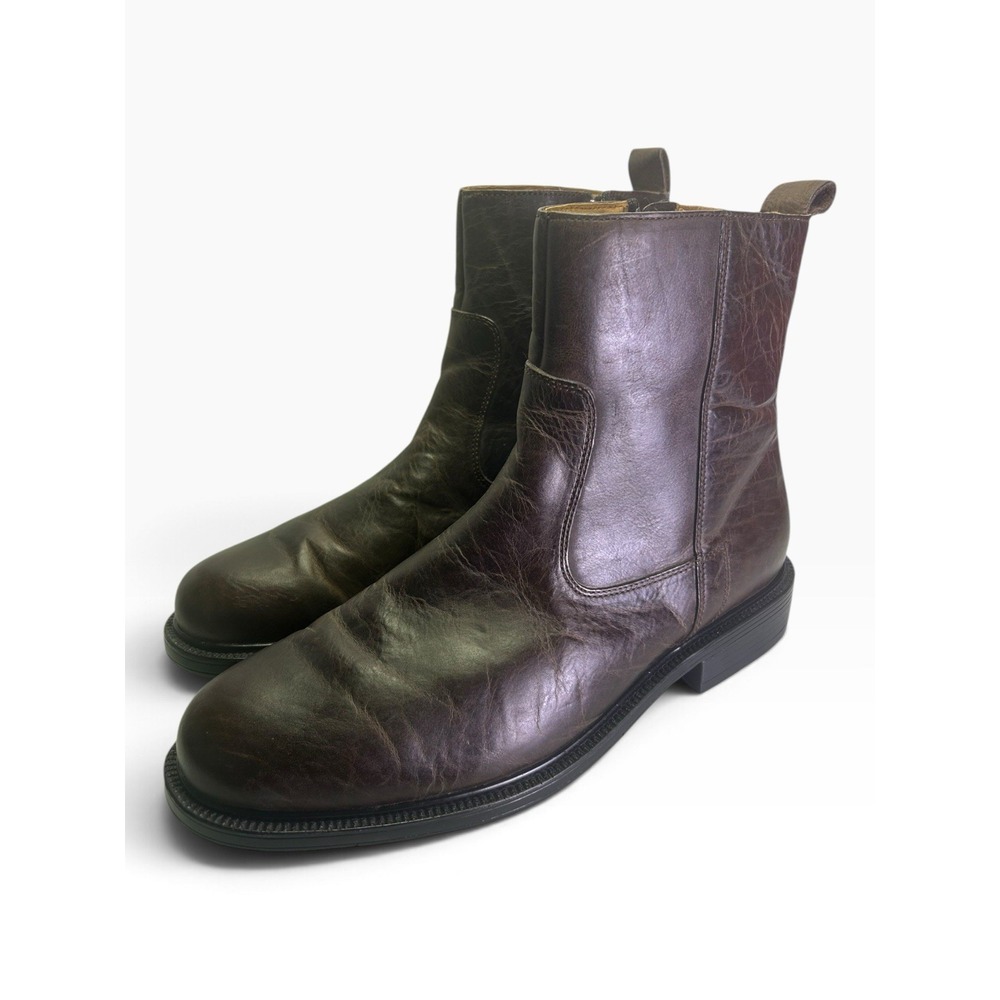 Rockport Toloni Dress Ankle Boots Mens 12M Brown Distressed Leather APM1155F